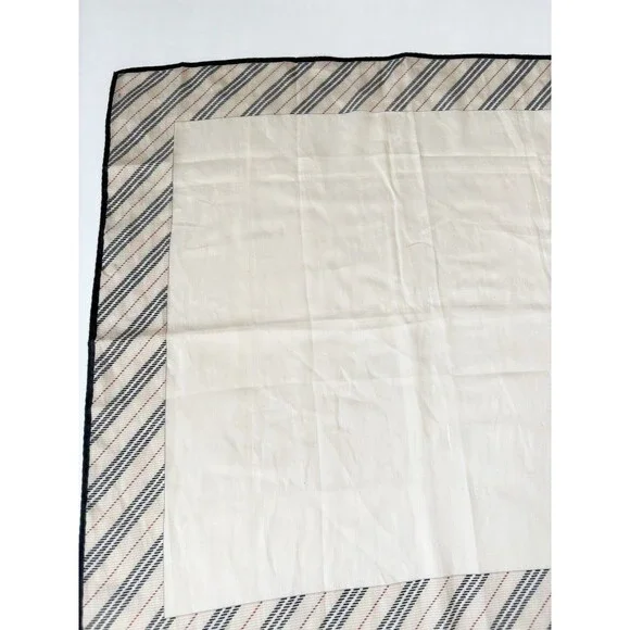 Burberry Scarf Plaid Nova Check Pattern Beige Black & Red Cotton Iconic Preppy - Picture 5 of 8